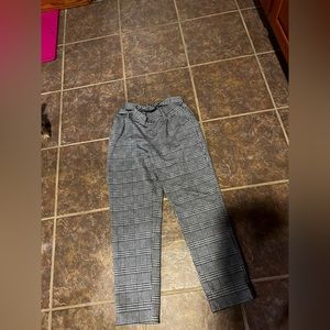 cute, white, and black pants